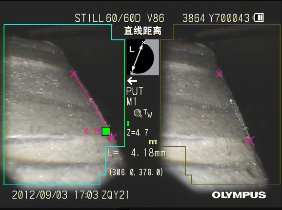 分段測量 L2=4.18mm 分段測量 L2=4.18mm